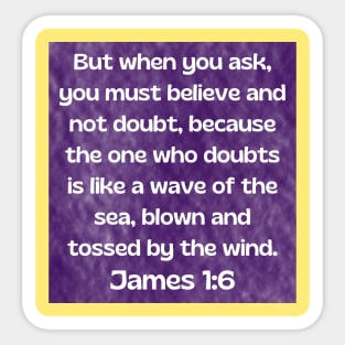 Bible Verse James 1:6 Sticker